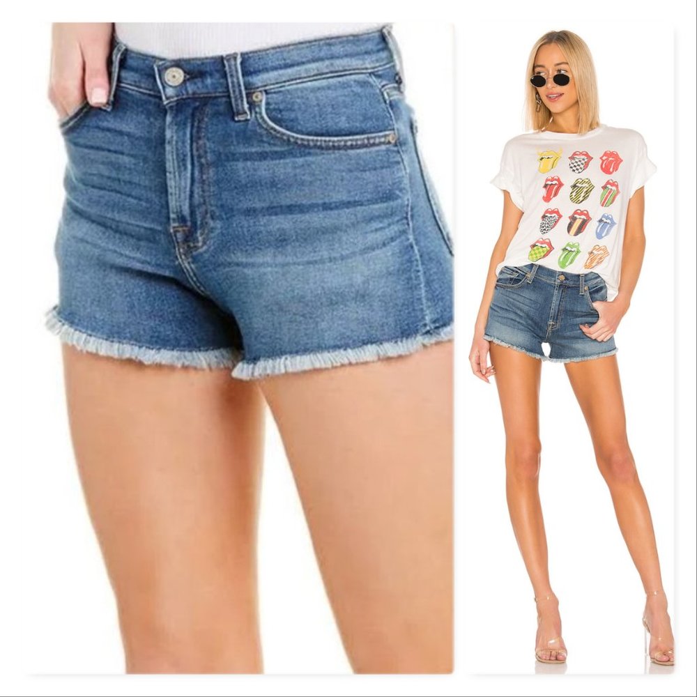 7 For All Mankind Blue Jean Shorts